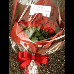 大輪赤バラ花束40本 Fleur Marche Soleil フルールマルシェ ソレイユ