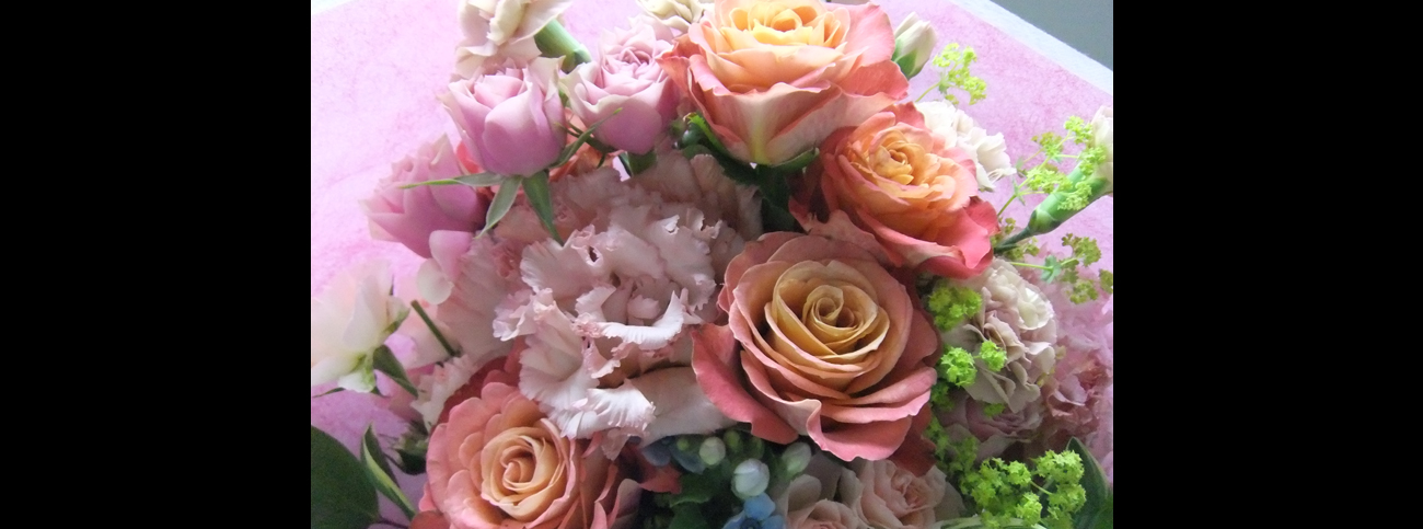 【お届け事例010】シャビーな薔薇の花束